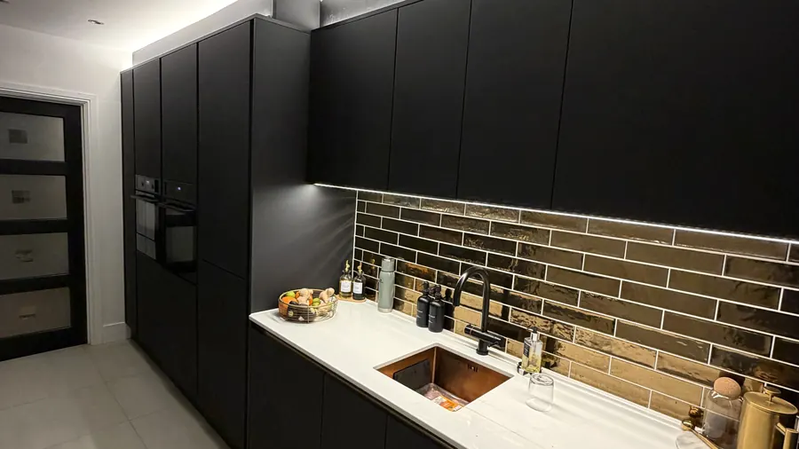Under-cabinet lighting by Cann's Electrical, Cardiff